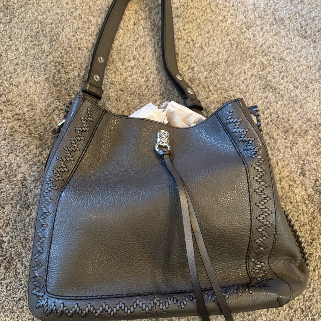 Gray Leather Women's Bag